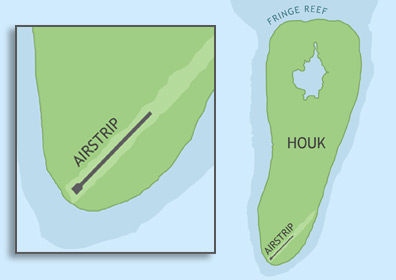 Houk (Pulusuk) Civil Airfield Map